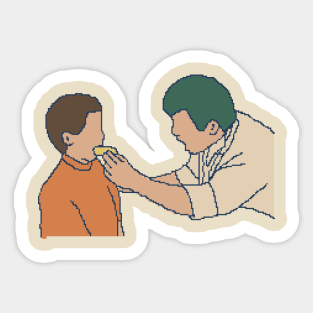 Say Aaaaa.. 80s Pixel Art Sticker